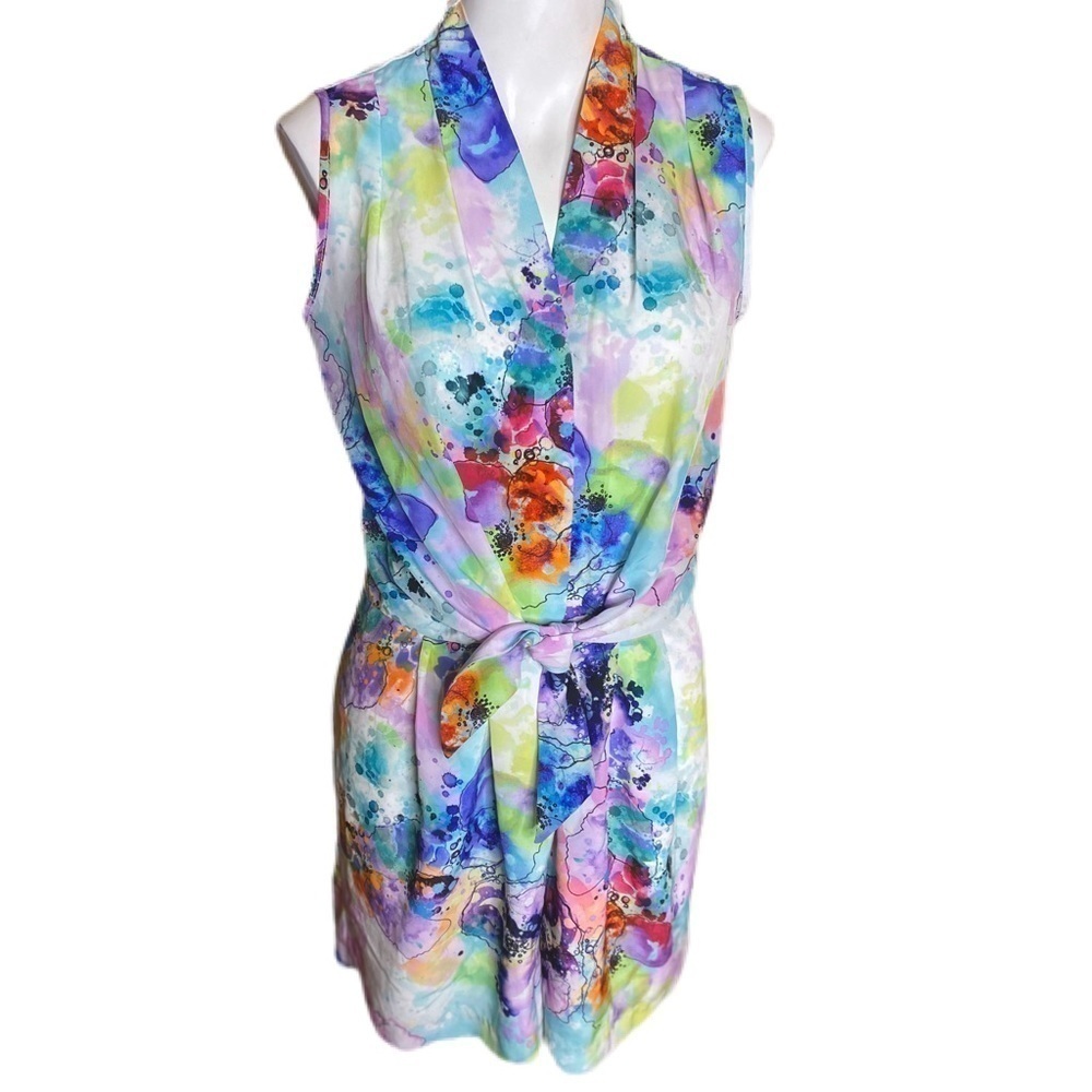 Amanda U. Romper Watercolor Floral Lined size XS